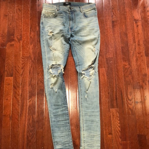 amiri black thrasher jeans